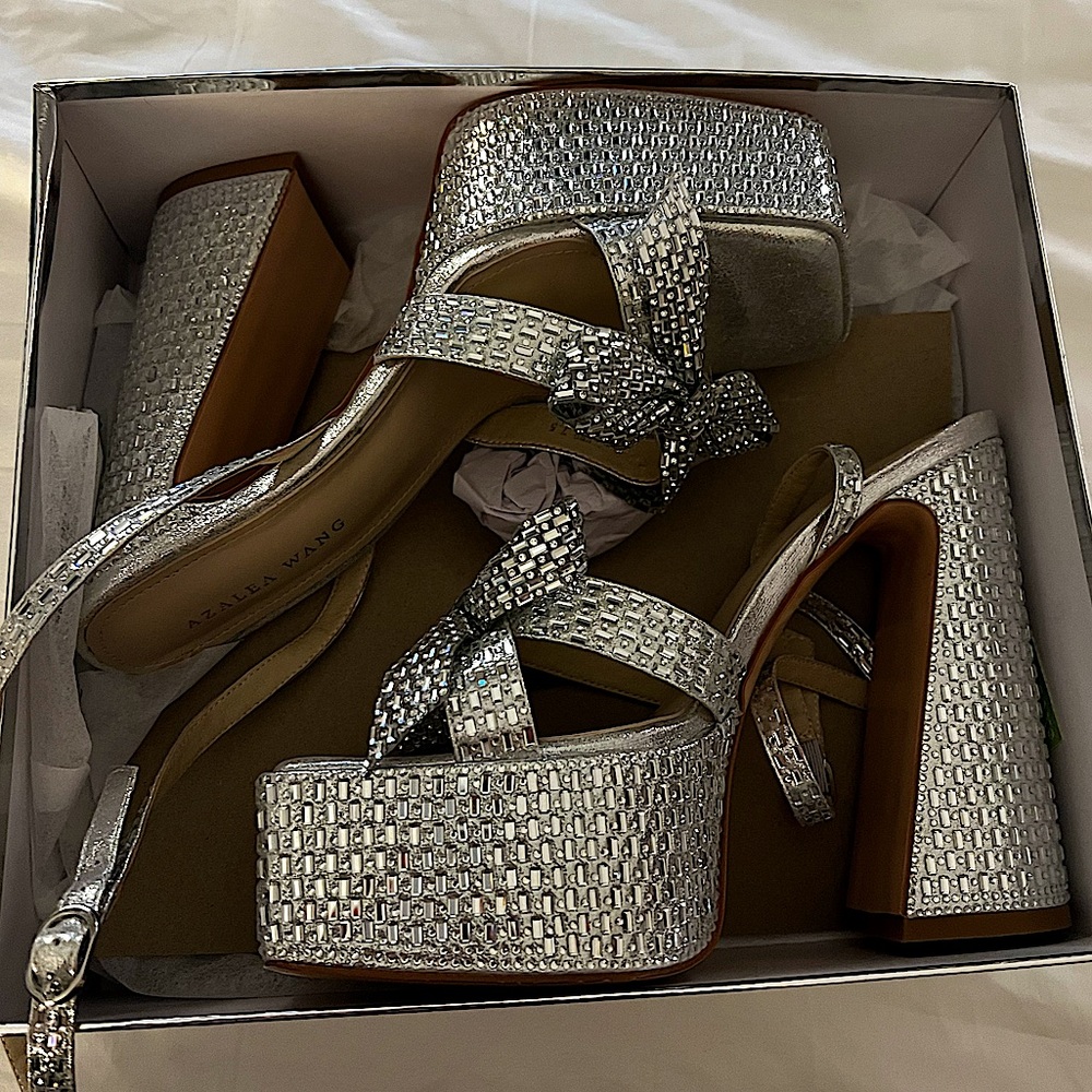 Stella Silver Platform Heel